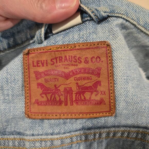 Levi's XX distressed denim vest sz M - Picture 4 of 10